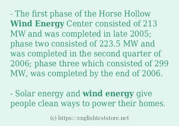 wind energy use in-sentences