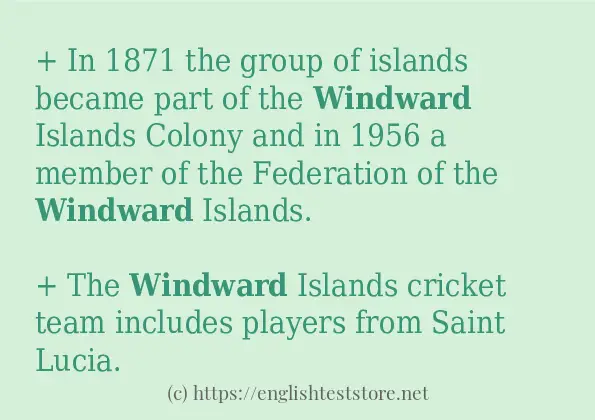 windward - example sentences