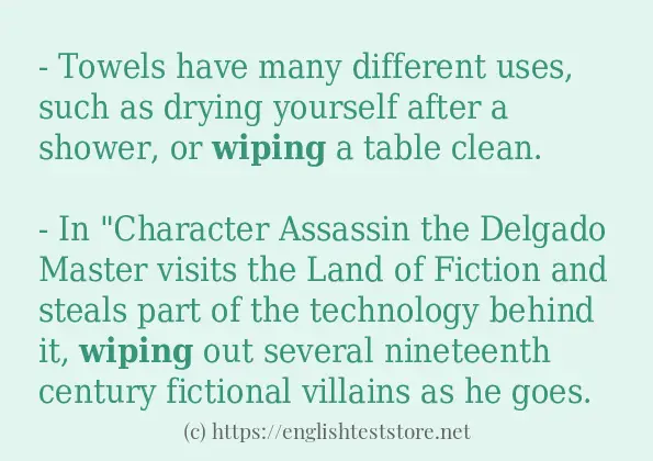 wiping some ways to use