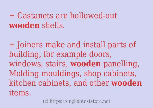 wooden - sentence examples