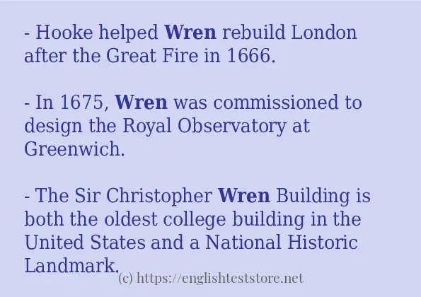 wren example in sentences wren example in sentences