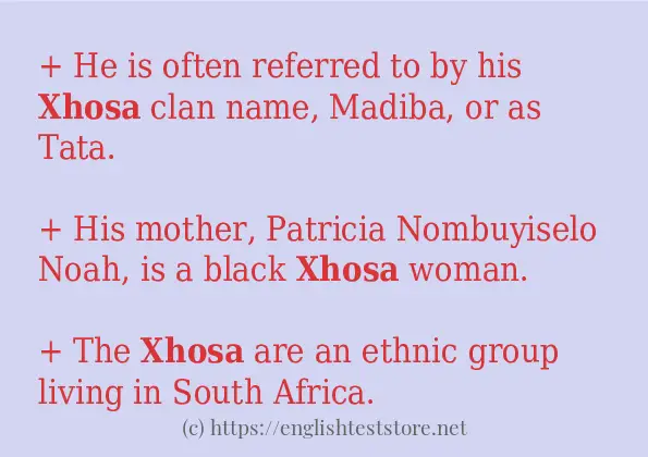 xhosa - sentence examples