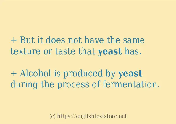 yeast in-sentences