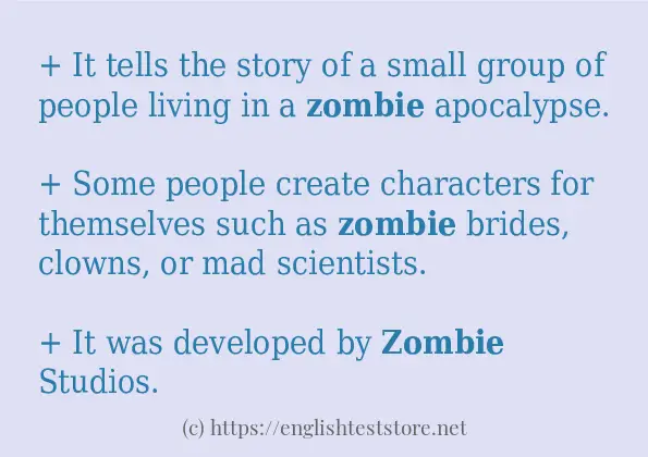 zombie use in-sentences