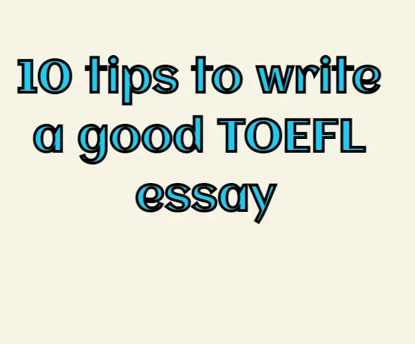 toefl essay writing examples