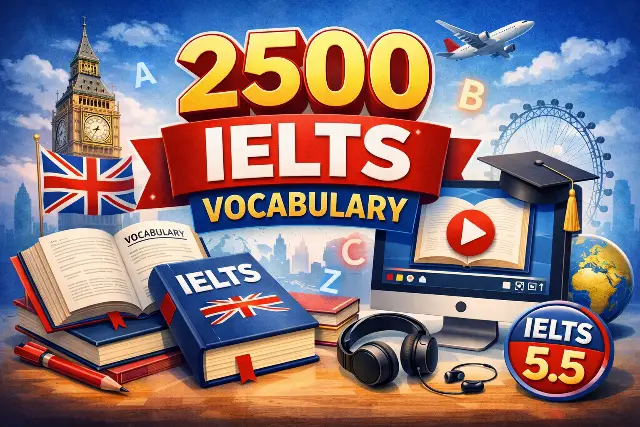 2500 Must Know IELTS 5.5 Vocabulary Video Lessons