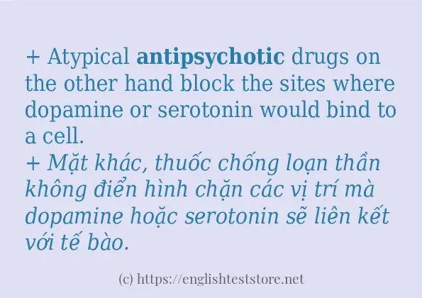 Các cách dùng từ antipsychotic