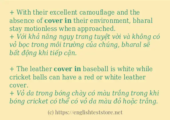 Các cách dùng từ cover in