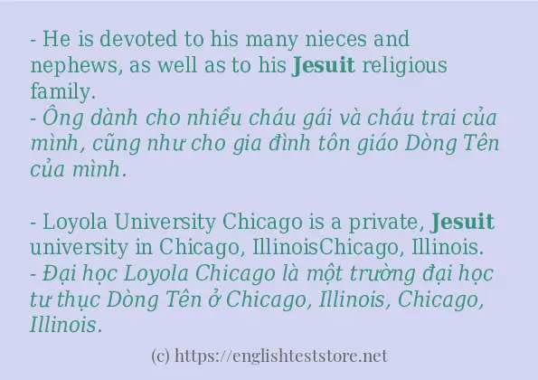 Các cách dùng từ jesuit