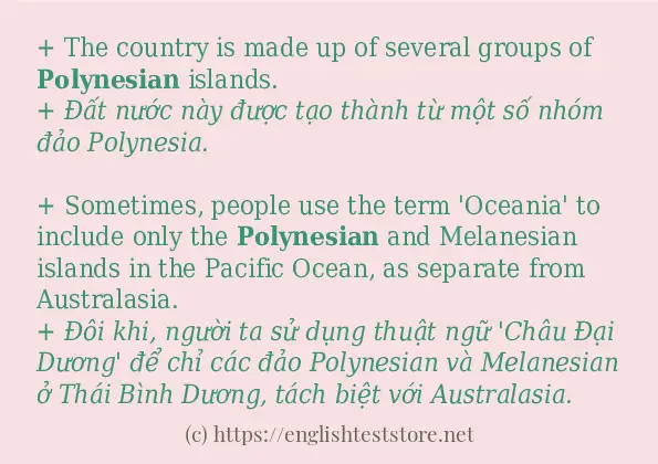 Các cách dùng từ polynesian