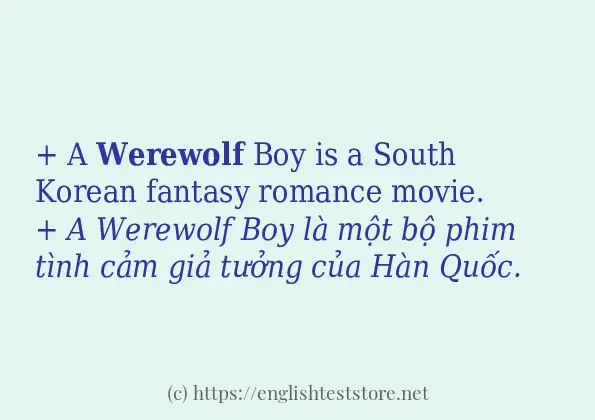 Các cách dùng từ werewolf