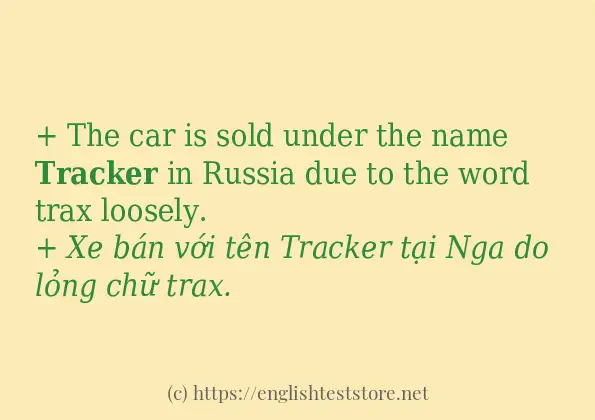 Các câu ví dụ của từ tracker