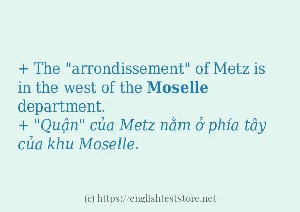 Các câu ví dụ và cách dùng từ moselle