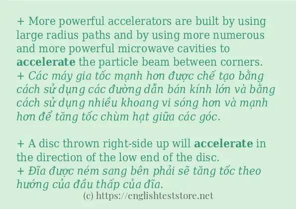 Cách dùng từ accelerate