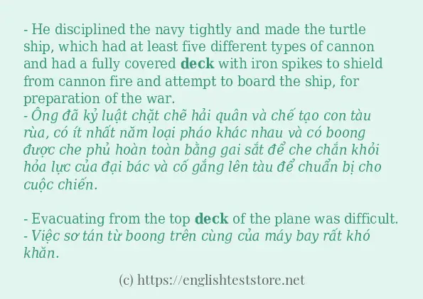 Cách dùng từ deck