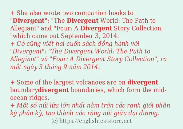 Cách dùng từ divergent