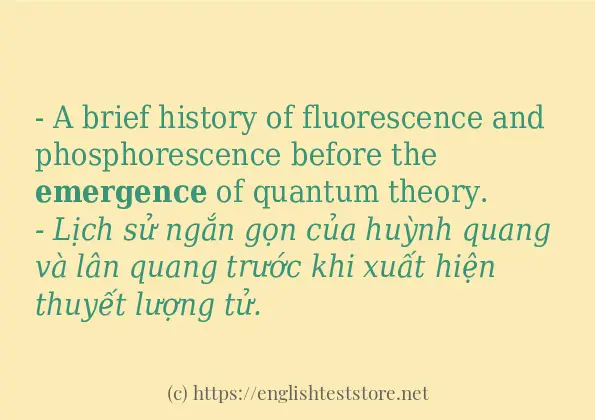 Cách dùng từ emergence