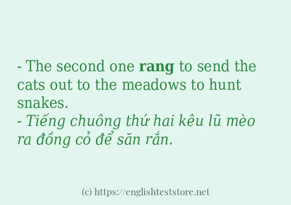 Cách dùng từ rang