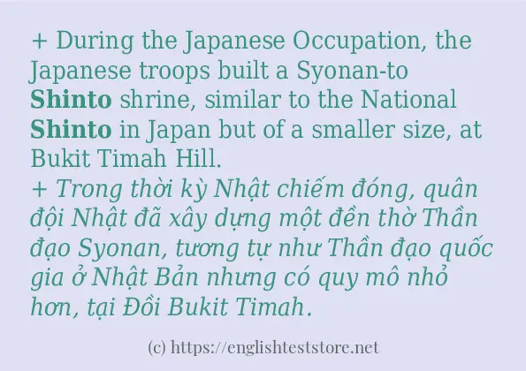 Cách dùng từ shinto