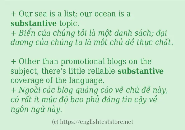 Cách dùng từ substantive