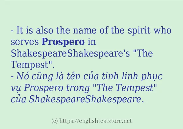 Cách dùng và câu ví dụ của từ prospero