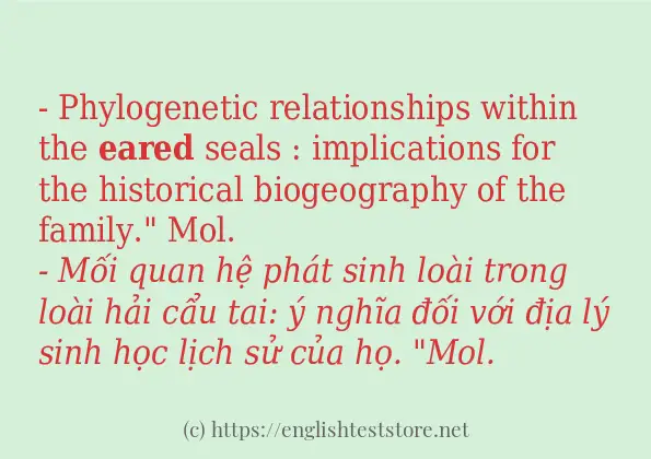 Cách sử dụng và câu ví dụ của từ eared