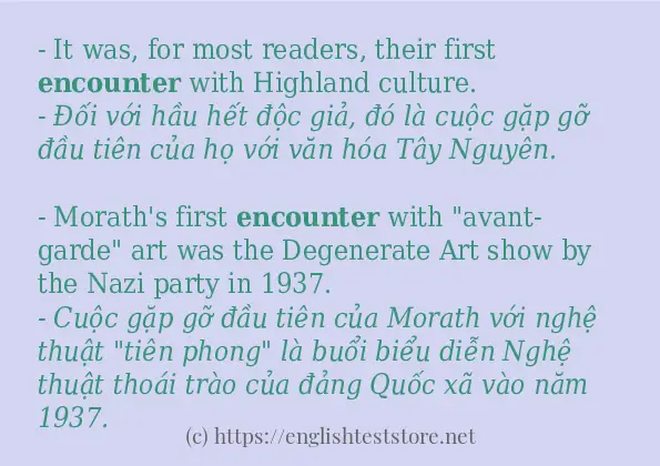 Cách sử dụng và câu ví dụ của từ encounter