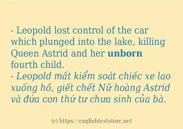 Cách sử dụng và câu ví dụ của từ unborn