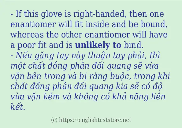 Cách sử dụng và câu ví dụ của từ unlikely to