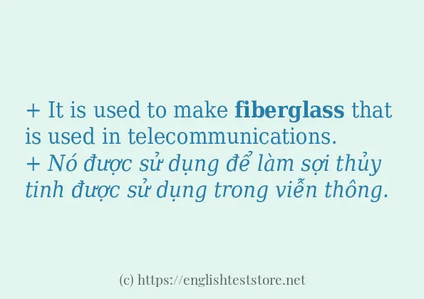 Câu ví dụ của từ fiberglass