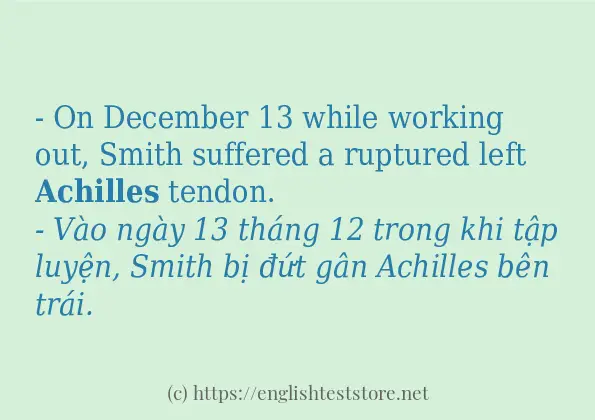 achilles dùng như thế nào?