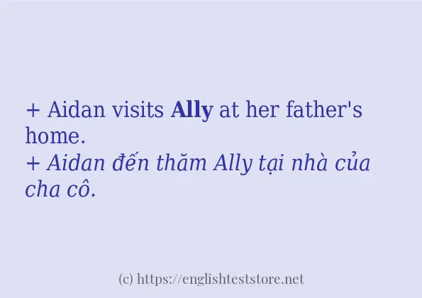 ally cách sử dụng trong câu và ví dụ