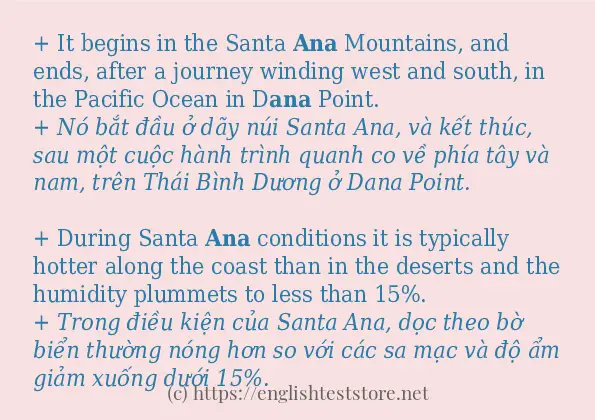 ana cách sử dụng và câu ví dụ