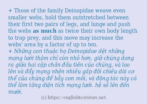 as much câu ví dụ và cách sử dụng