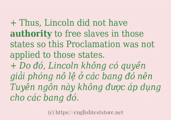 authority sử dụng như thế nào?