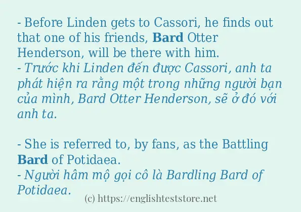 bard áp dụng trong câu và ví dụ