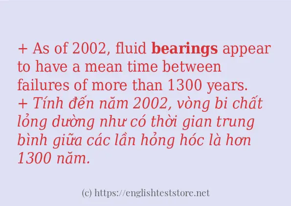 bearings câu ví dụ và cách dùng