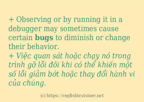 bugs sử dụng như thế nào?