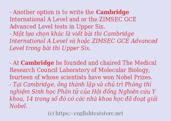 cambridge cách dùng trong câu và ví dụ