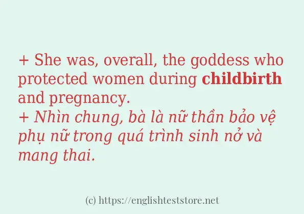 childbirth có bao nhiêu cách sử dụng?