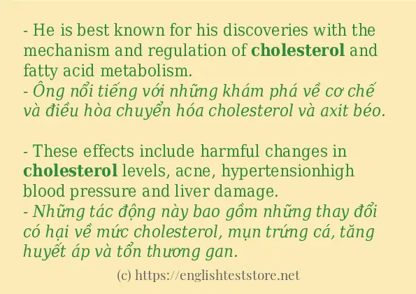 cholesterol có bao nhiêu cách dùng?