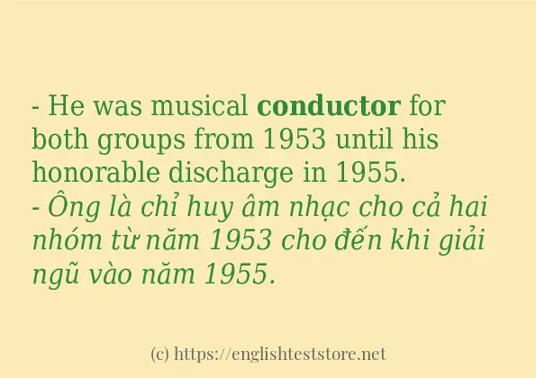 conductor sử dụng như thế nào và câu ví dụ