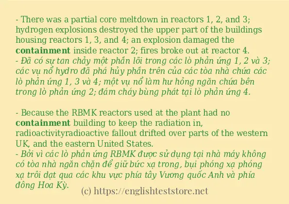 containment sử dụng thực tế trong câu