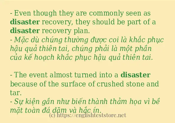 disaster cách dùng và ví dụ trong câu