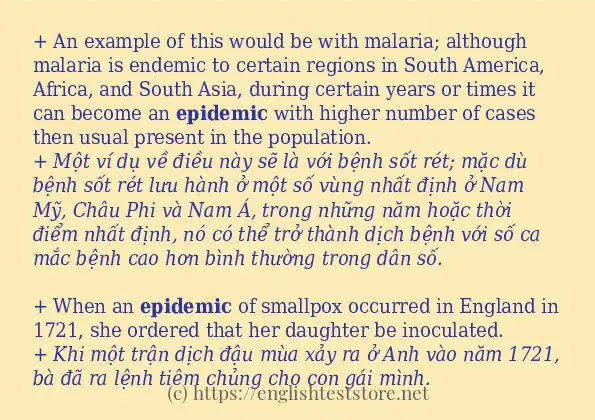 epidemic câu ví dụ và cách sử dụng
