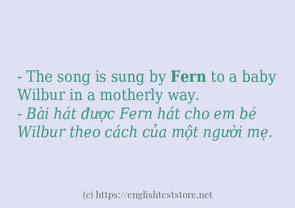 fern câu ví dụ về cách dùng