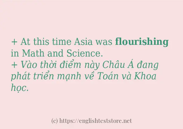 flourishing câu ví dụ về cách dùng