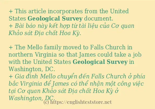 geological survey các cách dùng và câu ví dụ