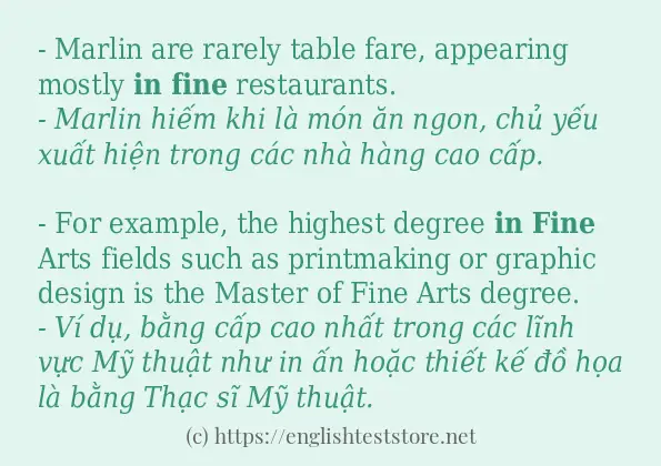 in fine sử dụng như thế nào?