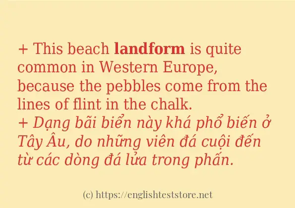 landform cách dùng trong câu và ví dụ